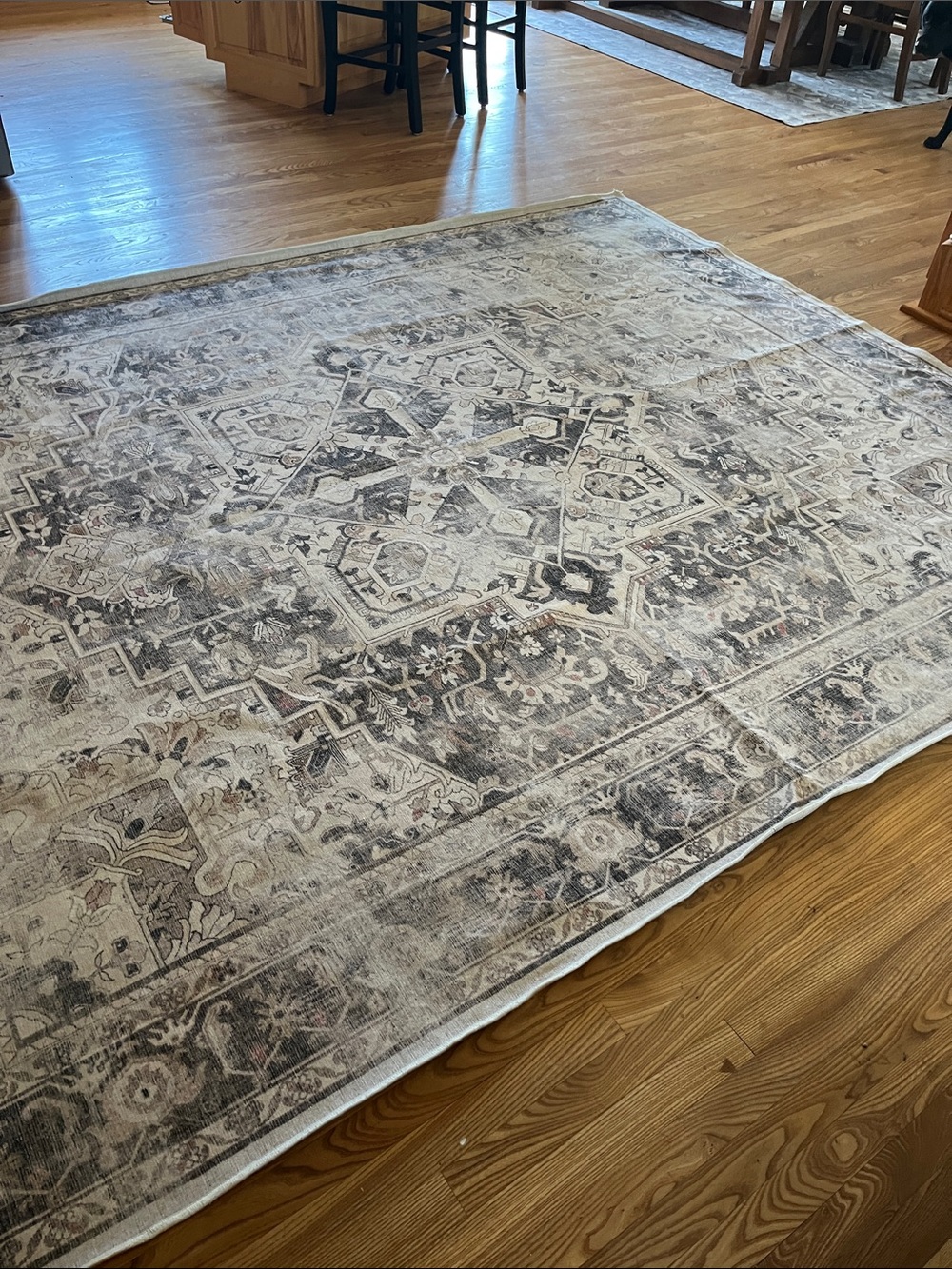 RUGGABLE 8x10 Kamran Hazel top rug…no pad;VGUC